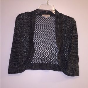 Black Crochet Shrug